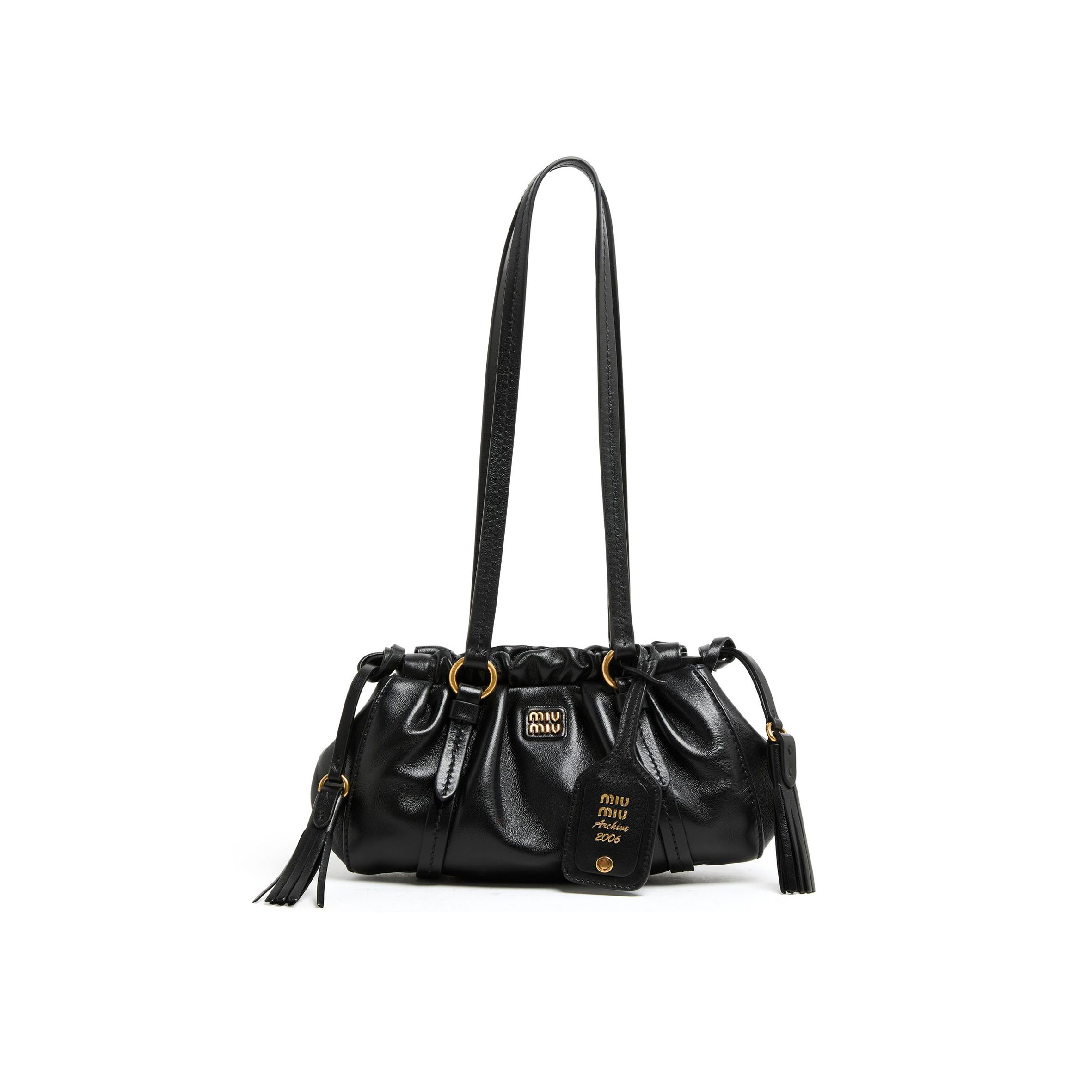 MIU MIU JOIE NAPPA LEATHER BAG MIU4QM7SBCK (21*10.5*9.5cm)